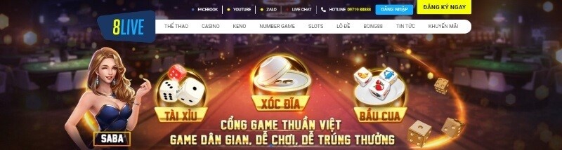 8LIVE - Cá cược xanh chín, giao dịch siêu nhanh